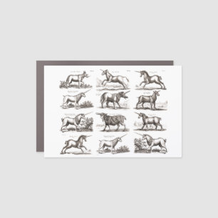 Classic Unicorn Antique Mythical Magical Creature Car Magnet