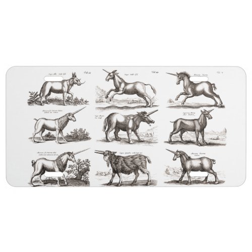 Classic Unicorn Antique Mythical Magical Creature License Plate