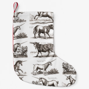 Classic Unicorn Antique Mythical Magical Creature Small Christmas Stocking