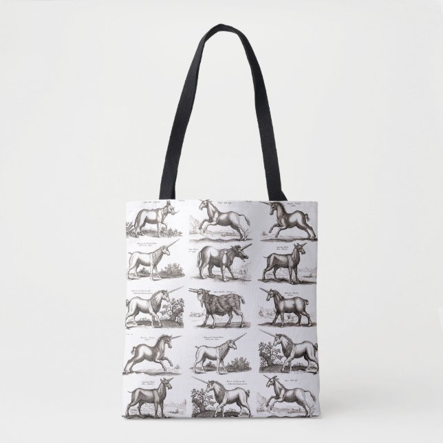 Classic Unicorn Antique Mythical Magical Creature Tote Bag (Front)