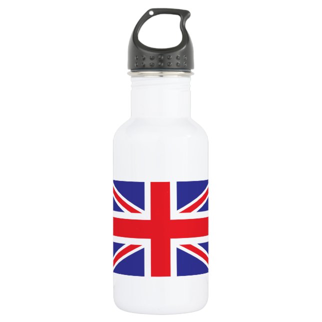 Classic Union Jack British(UK) Flag Stainless Steel Water Bottle (Front)