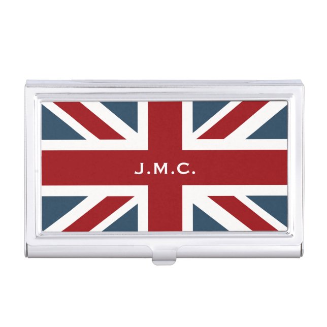 Classic Union Jack Flag Business Card Case (Front)