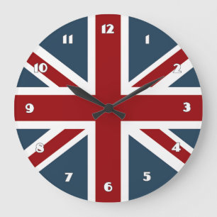 Classic Union Jack Flag Large Clock