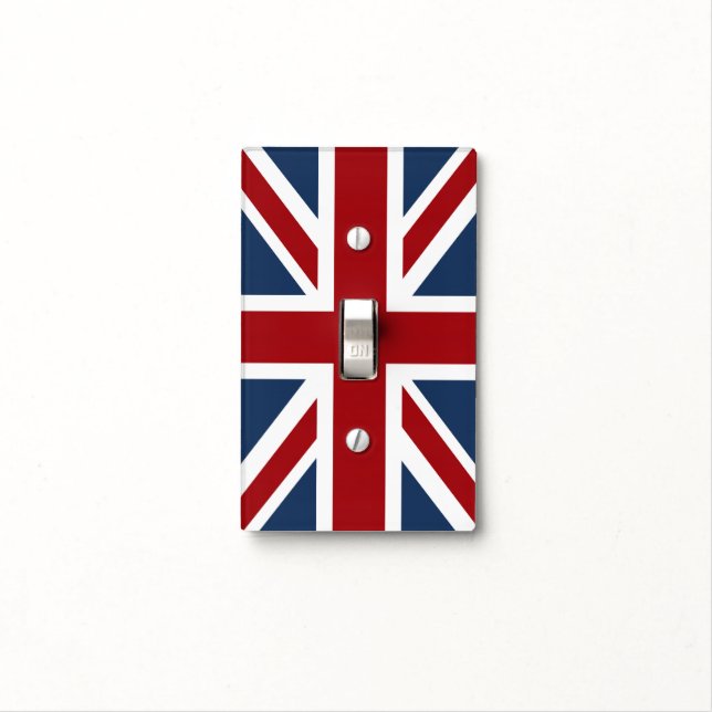 Classic Union Jack Flag Light Switch Cover (In Situ)