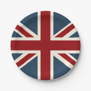Classic Union Jack Flag Paper Plates