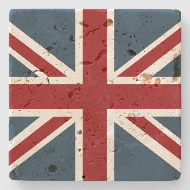 Classic Union Jack Flag Stone Coaster (Front)