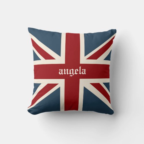 Classic Union Jack Flag Throw Pillow