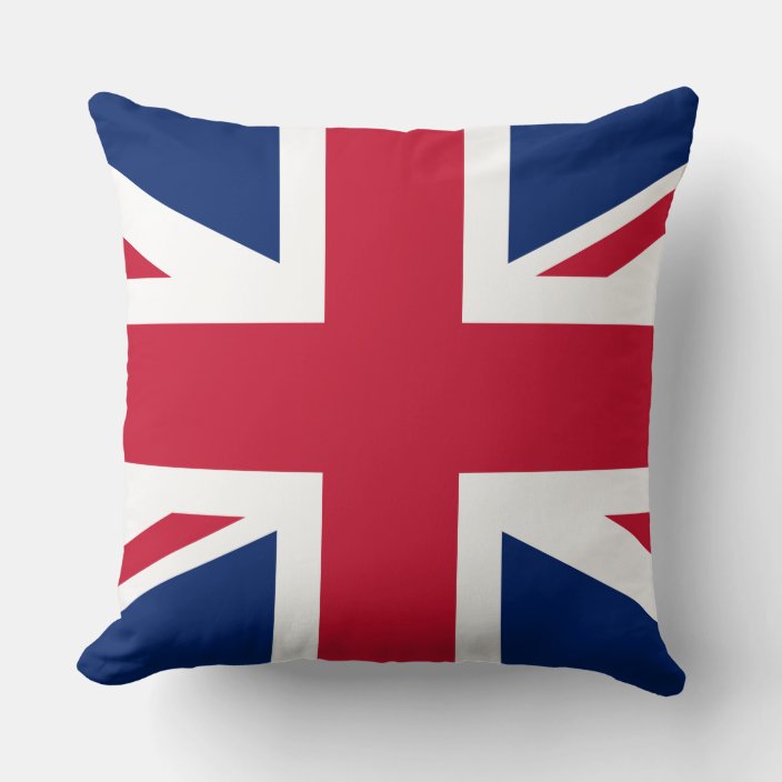 Classic Union Jack Red White Blue UK Flag Throw Pillow | Zazzle