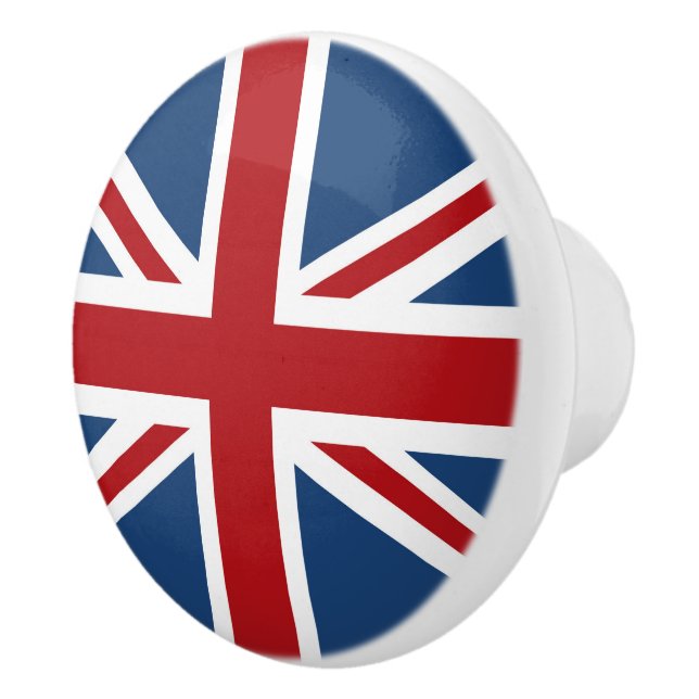 Classic Union Jack UK Flag Ceramic Knob (Right)