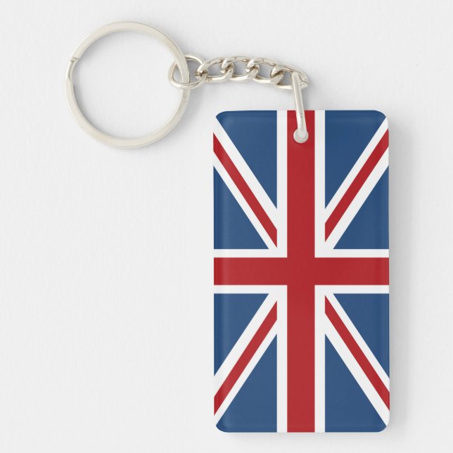Classic Union Jack UK Flag Keychain (Front)