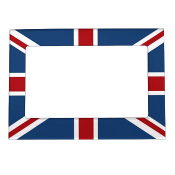Classic Union Jack Uk Flag Magnetic Picture Frame by AnyTownArt at Zazzle