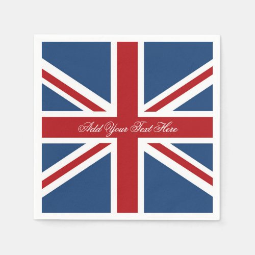 Classic Union Jack UK Flag Paper Napkins