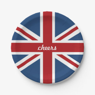 Classic Union Jack UK Flag Paper Plates
