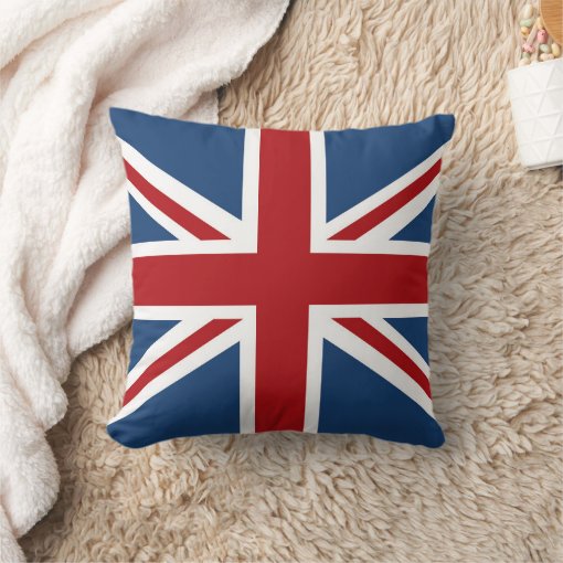 Classic Union Jack UK Flag Throw Pillow | Zazzle