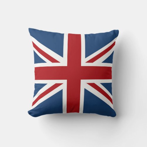 Classic Union Jack UK Flag Throw Pillow