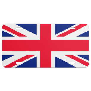 Classic Union Jack UK License Plate