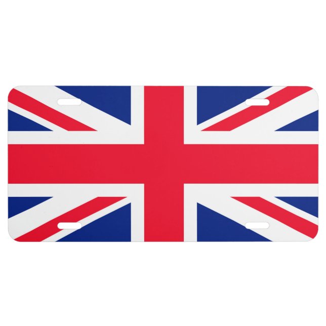 Classic Union Jack UK License Plate (Front)