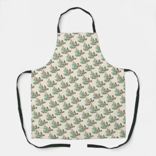 Classic Unique Green Botanical Holiday Christmas Apron