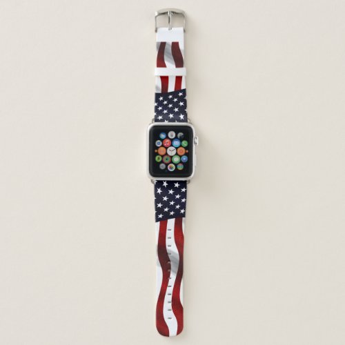 CLASSIC UNITED STATES OF AMERICA FLAG APPLE WATCH BAND