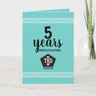 Classic universal employee anniversary card