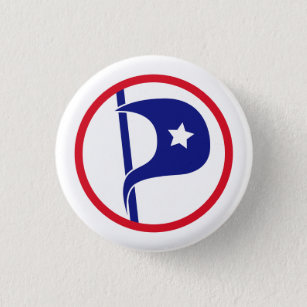 Classic US Pirate Party Pinback Button