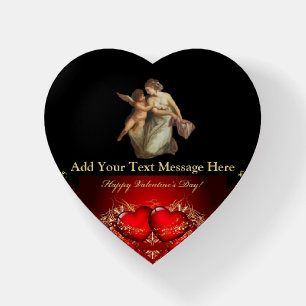 Classic Valentine Glass Personalized Heirloom Paperweight