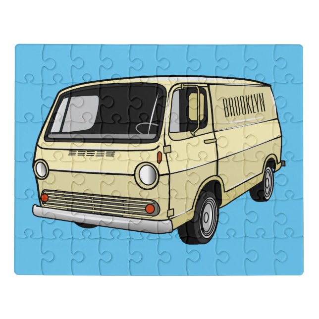 Classic van cartoon illustration jigsaw puzzle (Puzzle Horizontal)