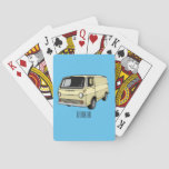 Classic van cartoon illustration poker cards