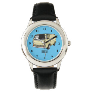 Classic van cartoon illustration watch