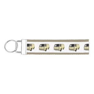 Classic van cartoon illustration wrist keychain