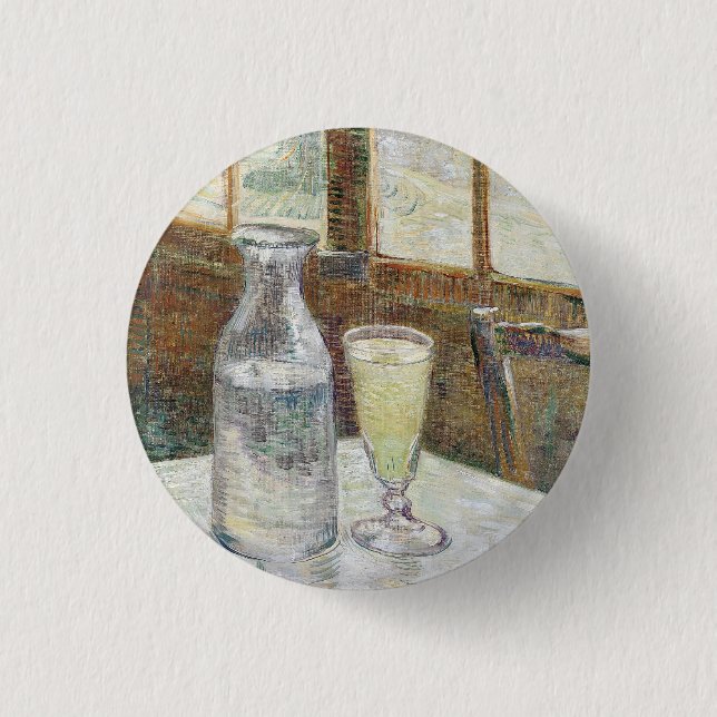 Classic Van Gogh Paris Cafe Absinthe Art Button (Front)
