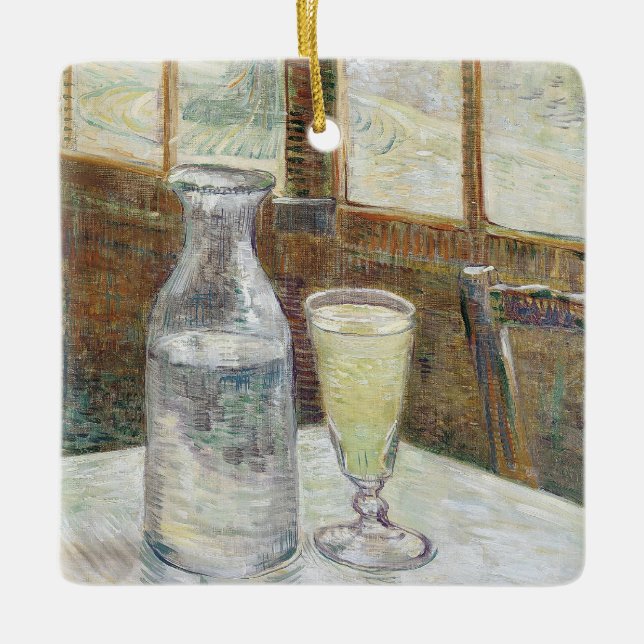 Classic Van Gogh Paris Cafe Absinthe Art Ceramic Ornament (Front)