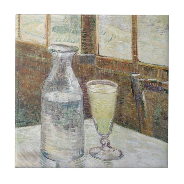 Classic Van Gogh Paris Cafe Absinthe Art Ceramic Tile (Front)