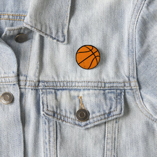 Classic Varsity Basketball Hoops Game Day Style Button