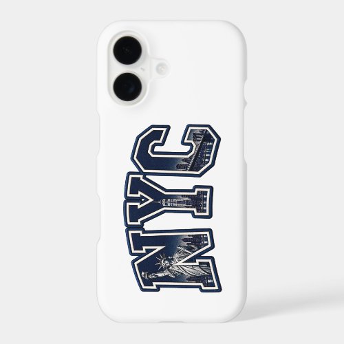 Classic Varsity NYC Typography White iPhone Case