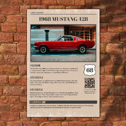 Classic Vehicle car show Spec board foamcore 