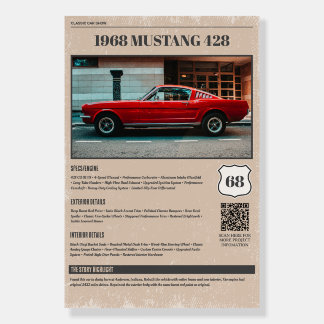 Classic Vehicle car show Spec board foamcore