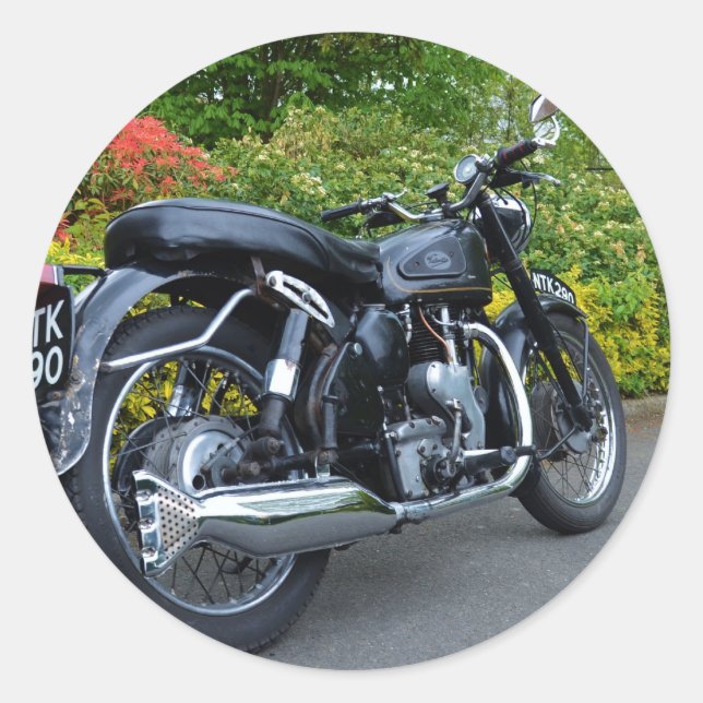Classic Velocette Venom Round Sticker (Front)