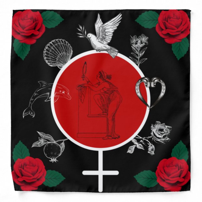 Classic Venus Goddess Tarot/Altar Cloth Bandana (Front)