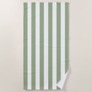 Sage Green White Stripes Pattern Wrapping Paper | Zazzle