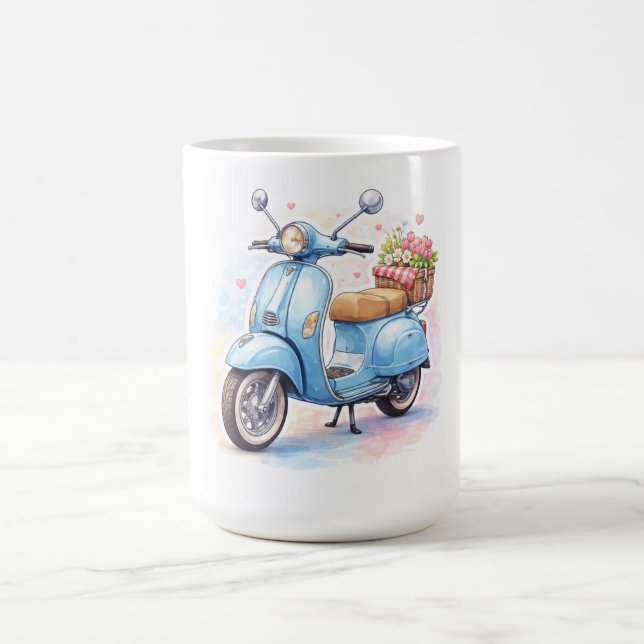 Classic Vespa Vintage Mug Scooter Design (Center)