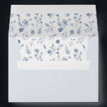 Classic Victorian Blue French Garden Chic Wedding Envelope<br><div class="desc">This refined wedding envelope features a soft dusty blue exterior with a delicate botanical liner, creating an elegant first impression for your stationery suite. The coordinated return address adds a polished and cohesive finish, while the vintage-inspired floral pattern brings timeless charm to winter celebrations. Designed to complement classic and upscale...</div>