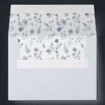 Classic Victorian Blue French Garden Chic Wedding Envelope<br><div class="desc">This refined wedding envelope features a soft dusty blue exterior with a delicate botanical liner, creating an elegant first impression for your stationery suite. The coordinated return address adds a polished and cohesive finish, while the vintage-inspired floral pattern brings timeless charm to winter celebrations. Designed to complement classic and upscale...</div>