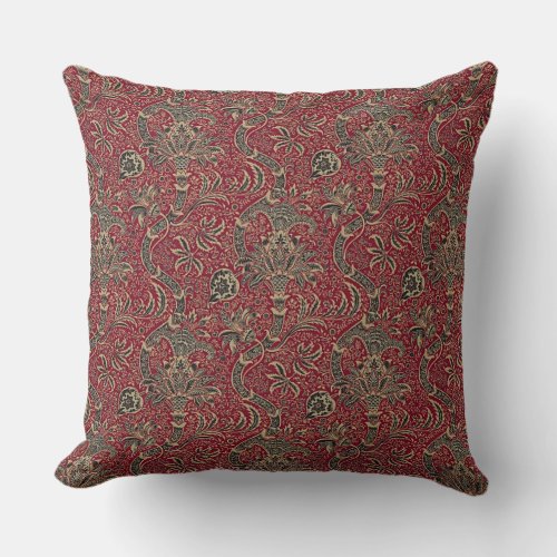 Classic Victorian Floral Design Throw Pillow