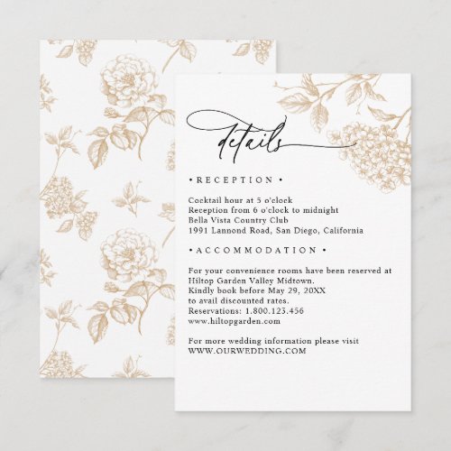 Classic Victorian Gold Floral Wedding Details
