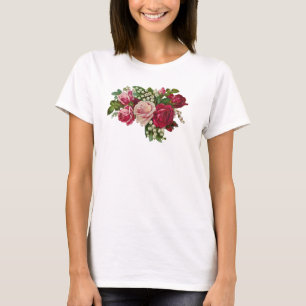 Classic Victorian Roses Lily of the Valley Romance T-Shirt