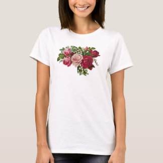 Classic Victorian Roses Lily of the Valley Romance T-Shirt