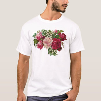 Classic Victorian Roses Lily of the Valley Romance T-Shirt