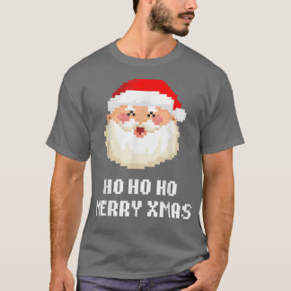 Classic Video Game Santa Ho Ho Ho Merry Xmas T-Shirt
