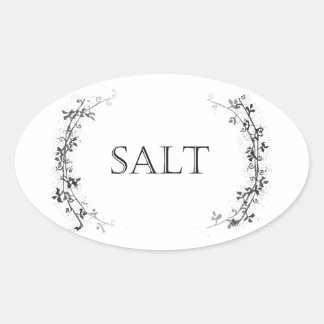 Classic Vine Design Salt Container Labels Stickers